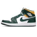 Air Jordan 1 Mid 'Sonics' 2021 — UK 3 | EU 35.5 | US 3.5 — Front View