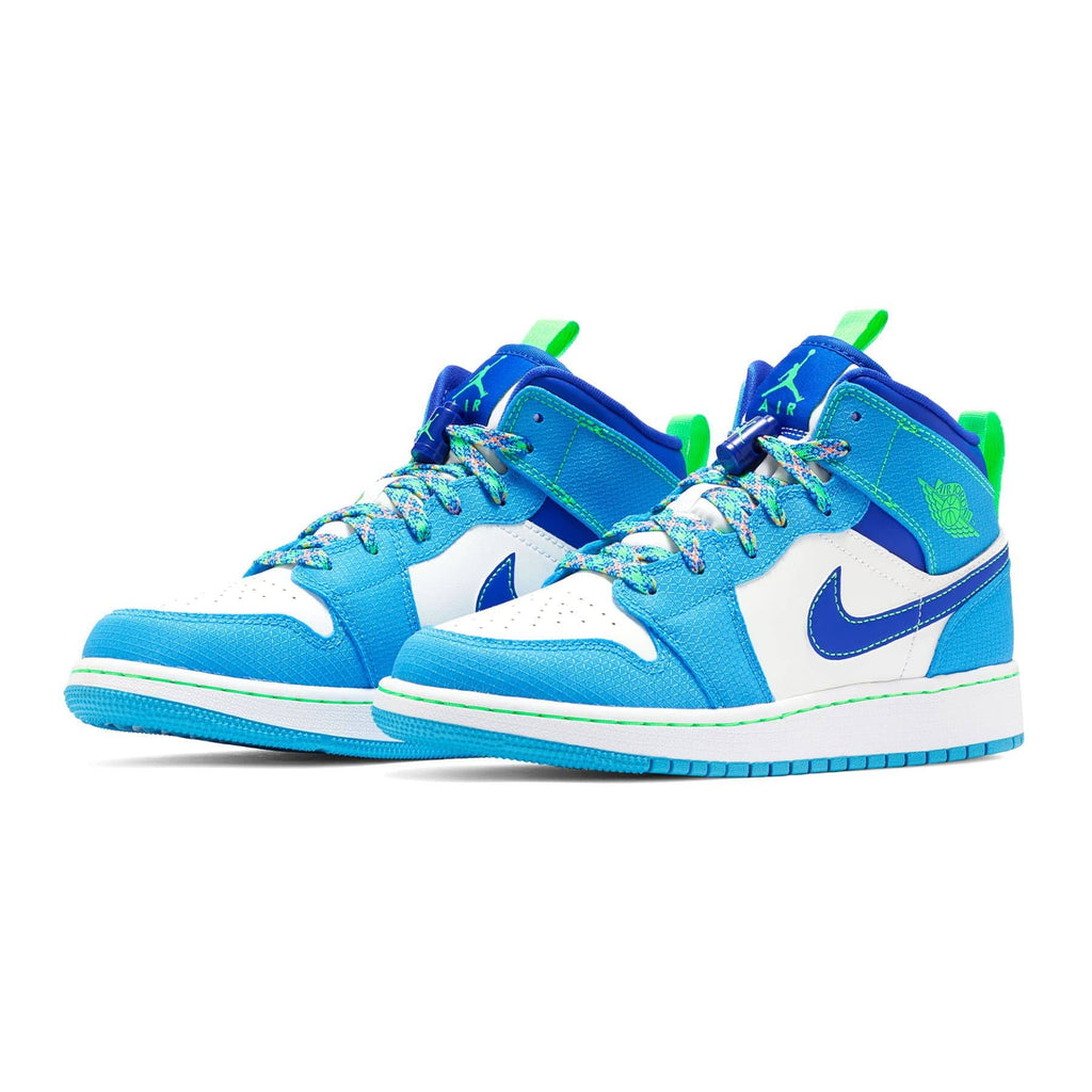 Air Jordan 1 Mid SE GS 'Sprite' — UK 13.5 | EU 32 | US 1Y — Side View