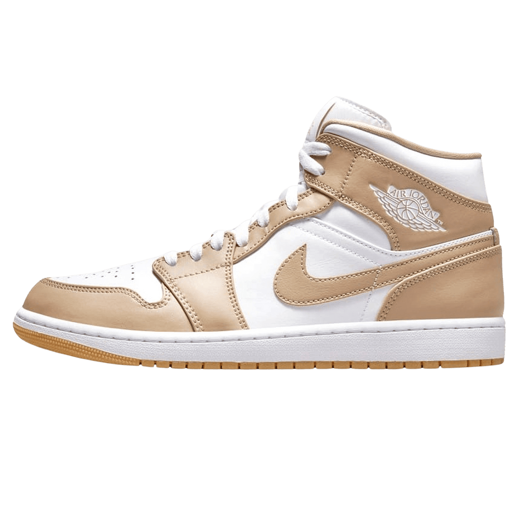 Air Jordan 1 Mid 'Tan Gum' — UK 3 | EU 35.5 | US 3.5 — Front View