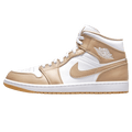 Air Jordan 1 Mid 'Tan Gum' — UK 3 | EU 35.5 | US 3.5 — Front View
