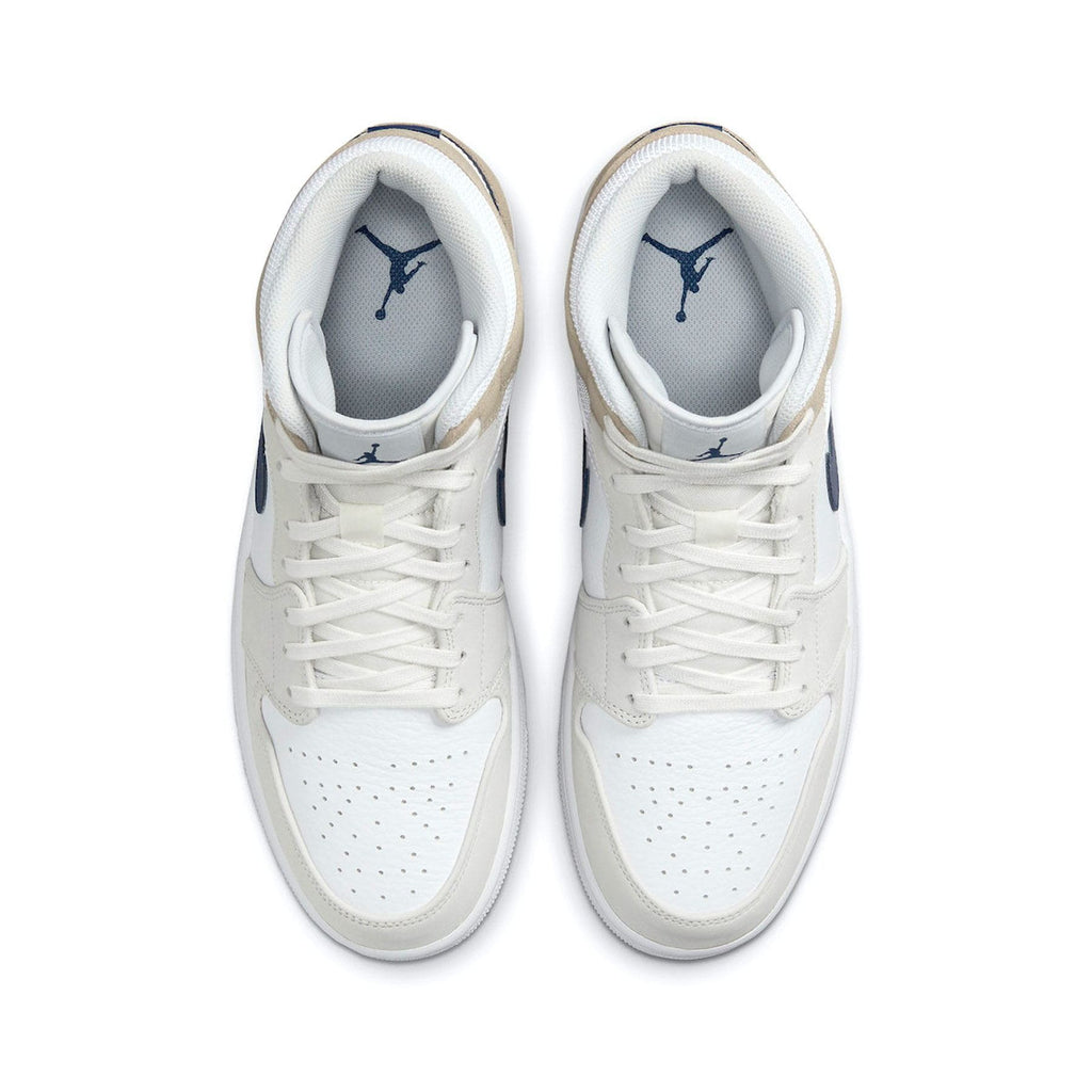 Air Jordan 1 Mid 'Tan Suede Navy' — UK 3 | EU 35.5 | US 3.5 — Back View