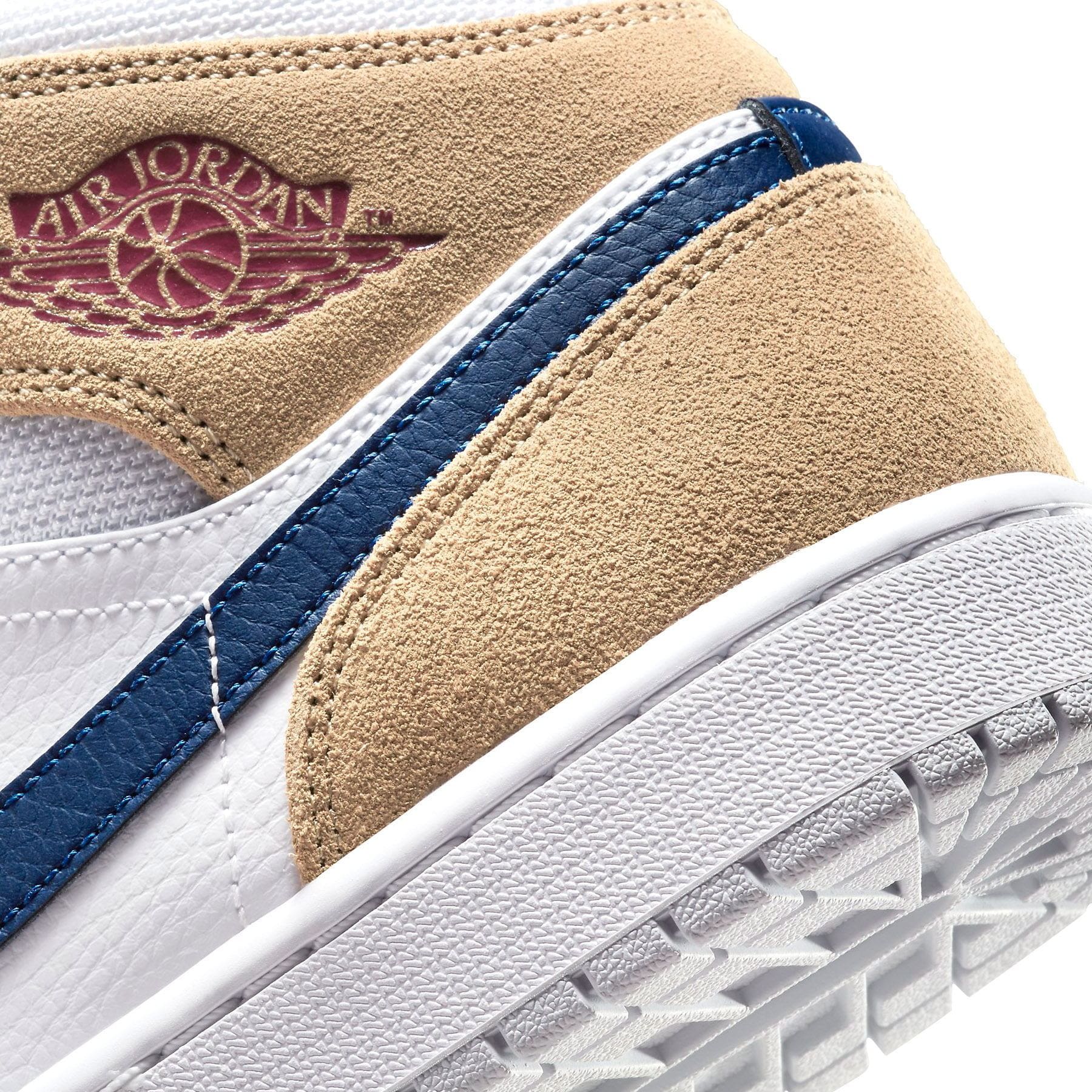 Air Jordan 1 Mid 'Tan Suede Navy' — UK 3 | EU 35.5 | US 3.5 — Alternate View 7