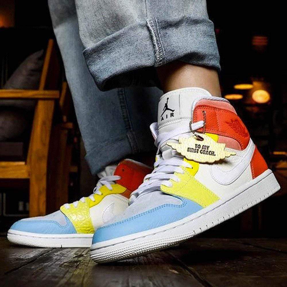 Air Jordan 1 Mid Wmns 'To My First Coach' — UK 2.5 | EU 35.5 | US 5 — Lifestyle View