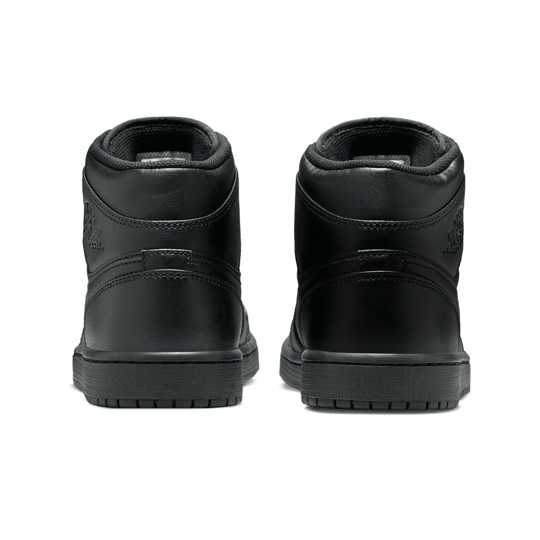 Air Jordan 1 Mid 'Triple Black' 2022 — UK 3 | EU 35.5 | US 3.5 — Top View