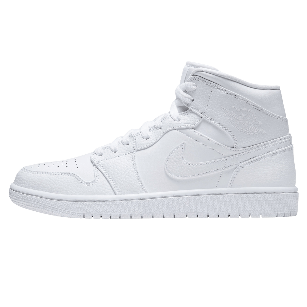 Air Jordan 1 Mid 'Triple White' — UK 3 | EU 35.5 | US 3.5 — Front View