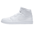 Air Jordan 1 Mid 'Triple White' — UK 3 | EU 35.5 | US 3.5 — Front View