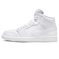 Air Jordan 1 Mid 'Triple White' 2022 — UK 3 | EU 35.5 | US 3.5 — Front View