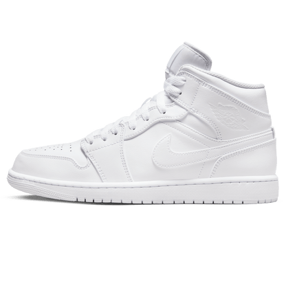Air Jordan 1 Mid 'Triple White' 2022 — UK 3 | EU 35.5 | US 3.5 — Front View