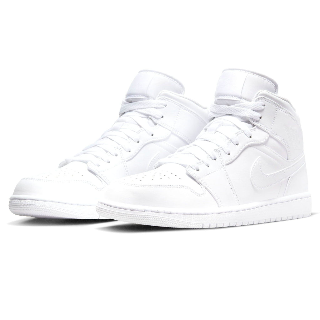 Air Jordan 1 Mid 'Triple White' 2022 — UK 3 | EU 35.5 | US 3.5 — Side View