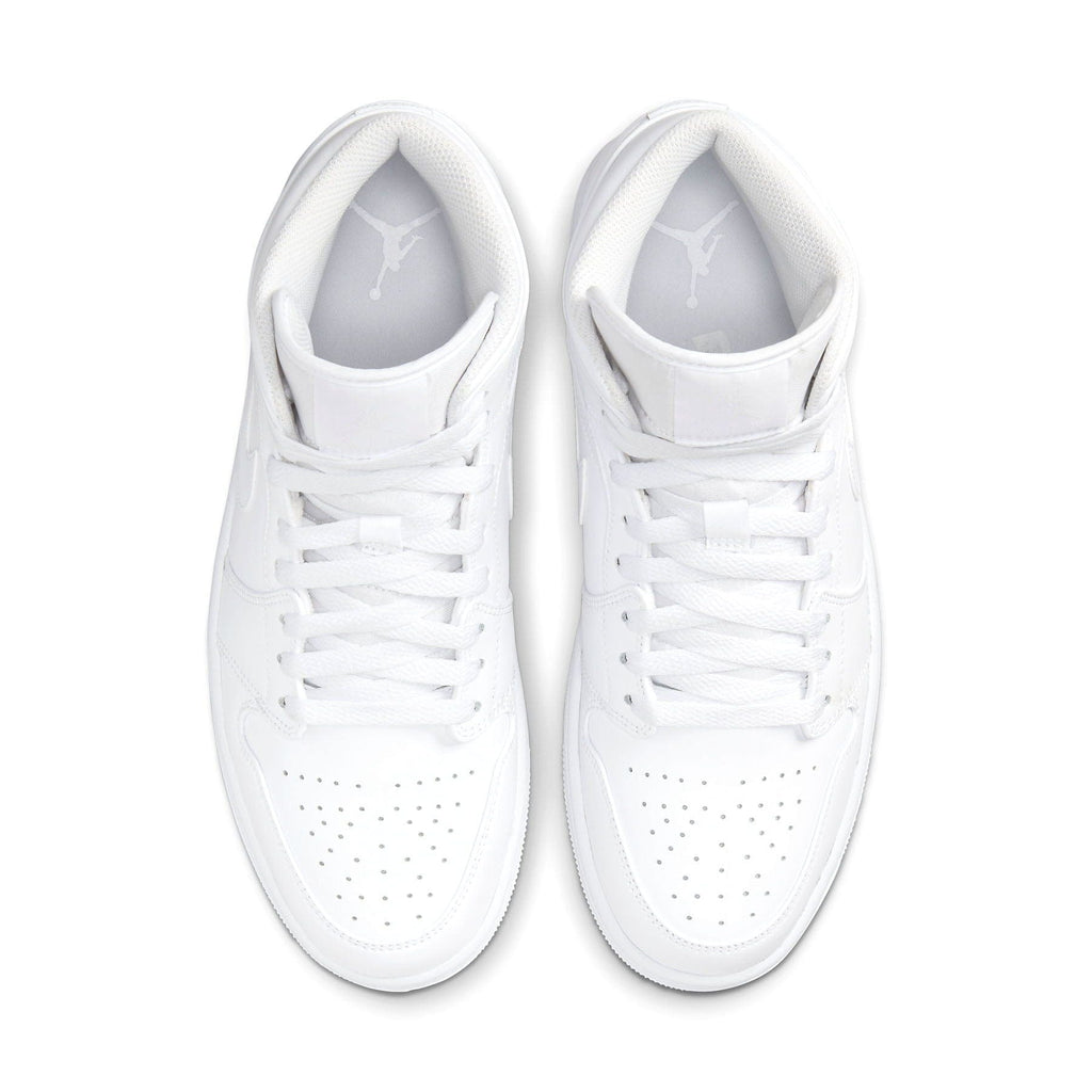 Air Jordan 1 Mid 'Triple White' 2022 — UK 3 | EU 35.5 | US 3.5 — Back View