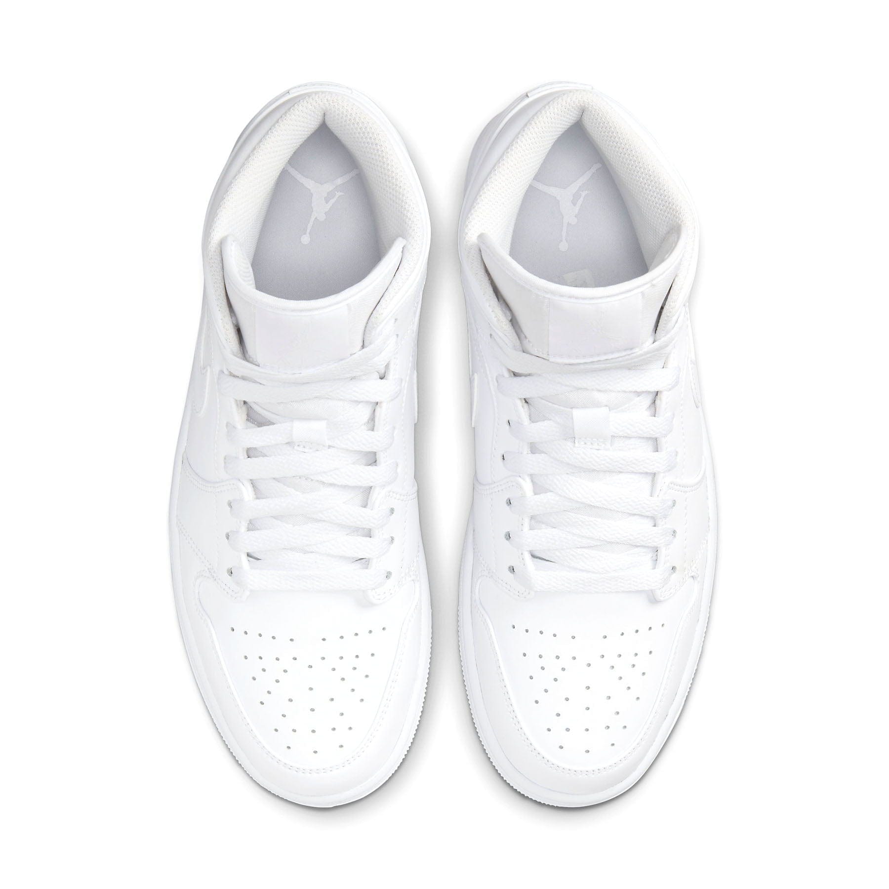 Air Jordan 1 Mid 'Triple White' 2022 — UK 3 | EU 35.5 | US 3.5 — Back View