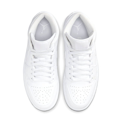 Air Jordan 1 Mid 'Triple White' 2022 — UK 3 | EU 35.5 | US 3.5 — Back View