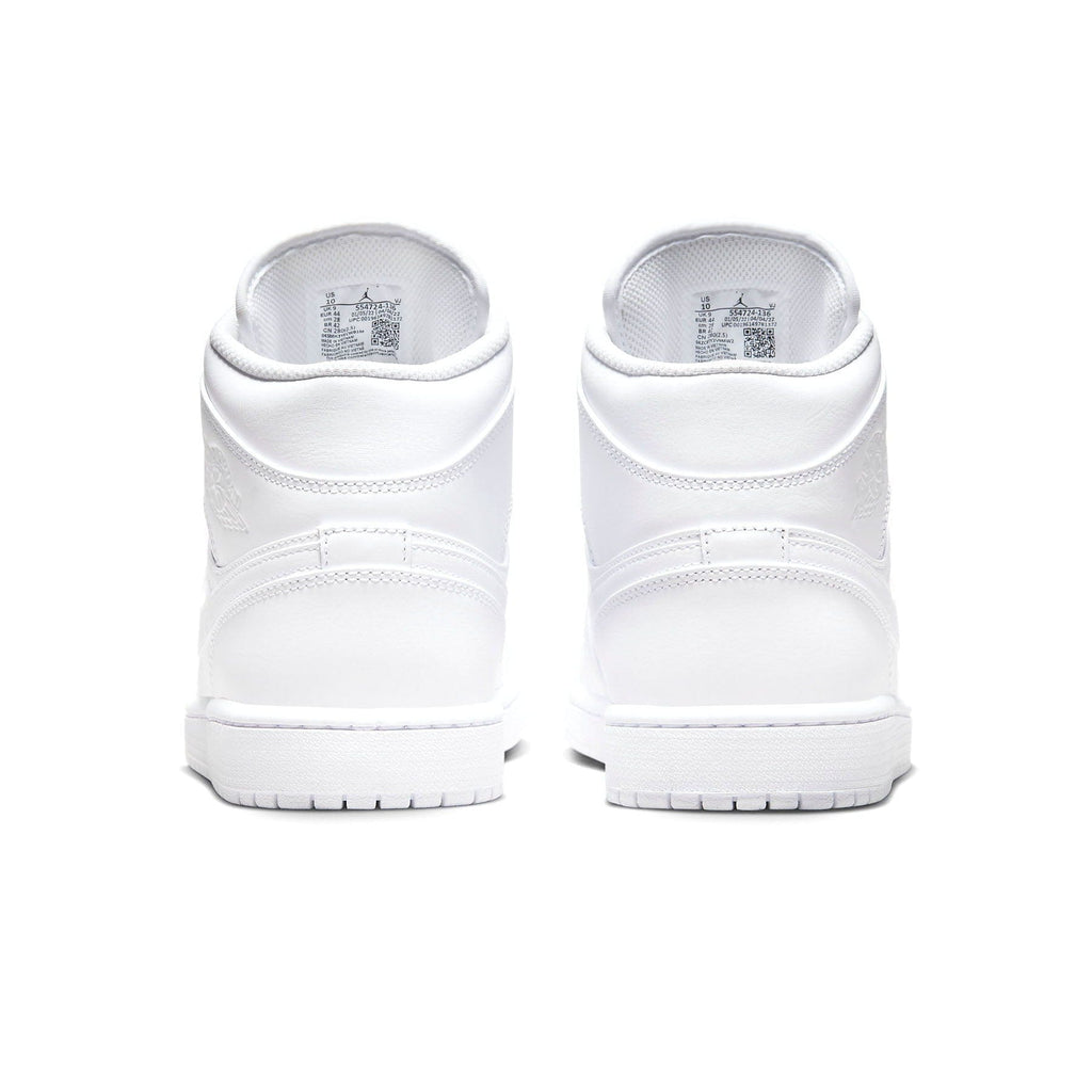 Air Jordan 1 Mid 'Triple White' 2022 — UK 3 | EU 35.5 | US 3.5 — Top View