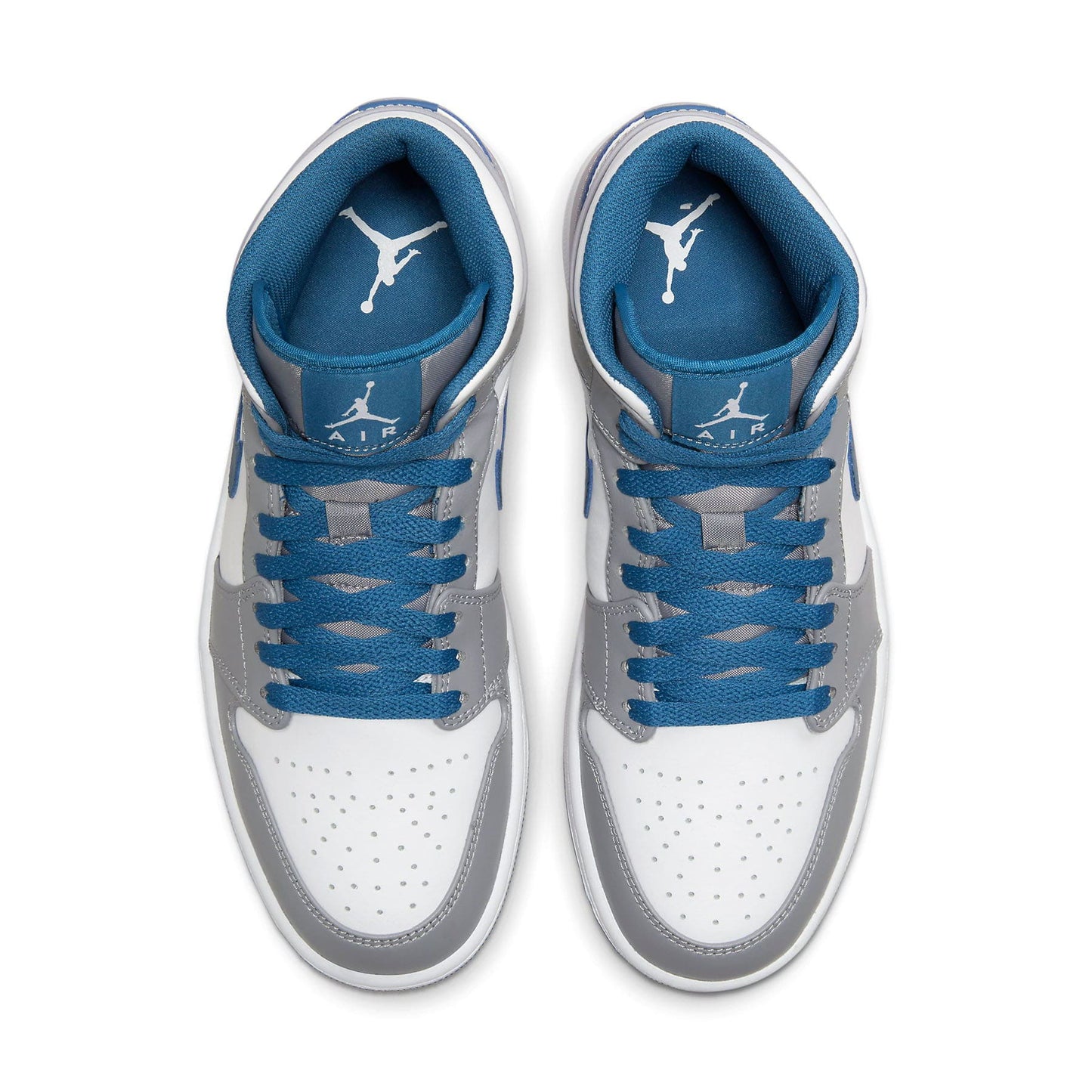 Air Jordan 1 Mid 'Cement True Blue' — UK 3 | EU 35.5 | US 3.5 — Back View