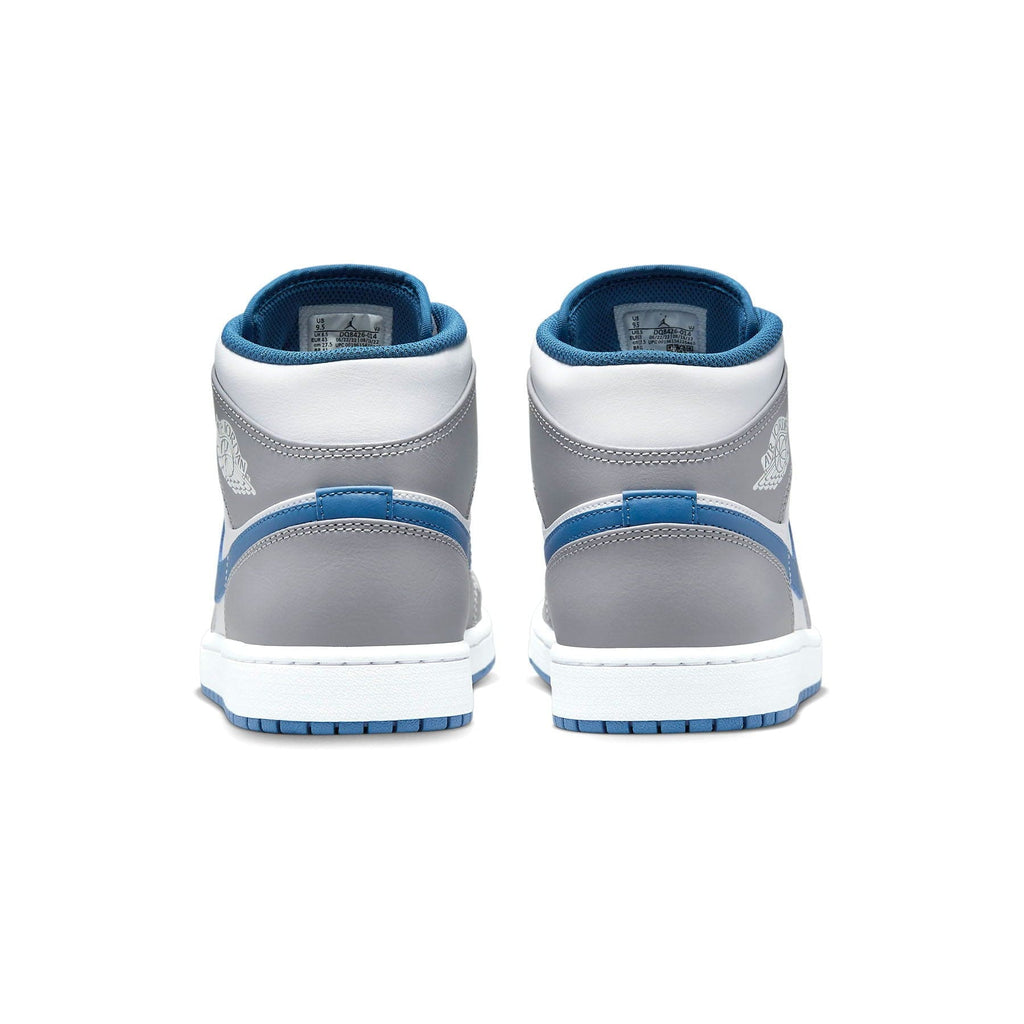 Air Jordan 1 Mid 'Cement True Blue' — UK 3 | EU 35.5 | US 3.5 — Top View