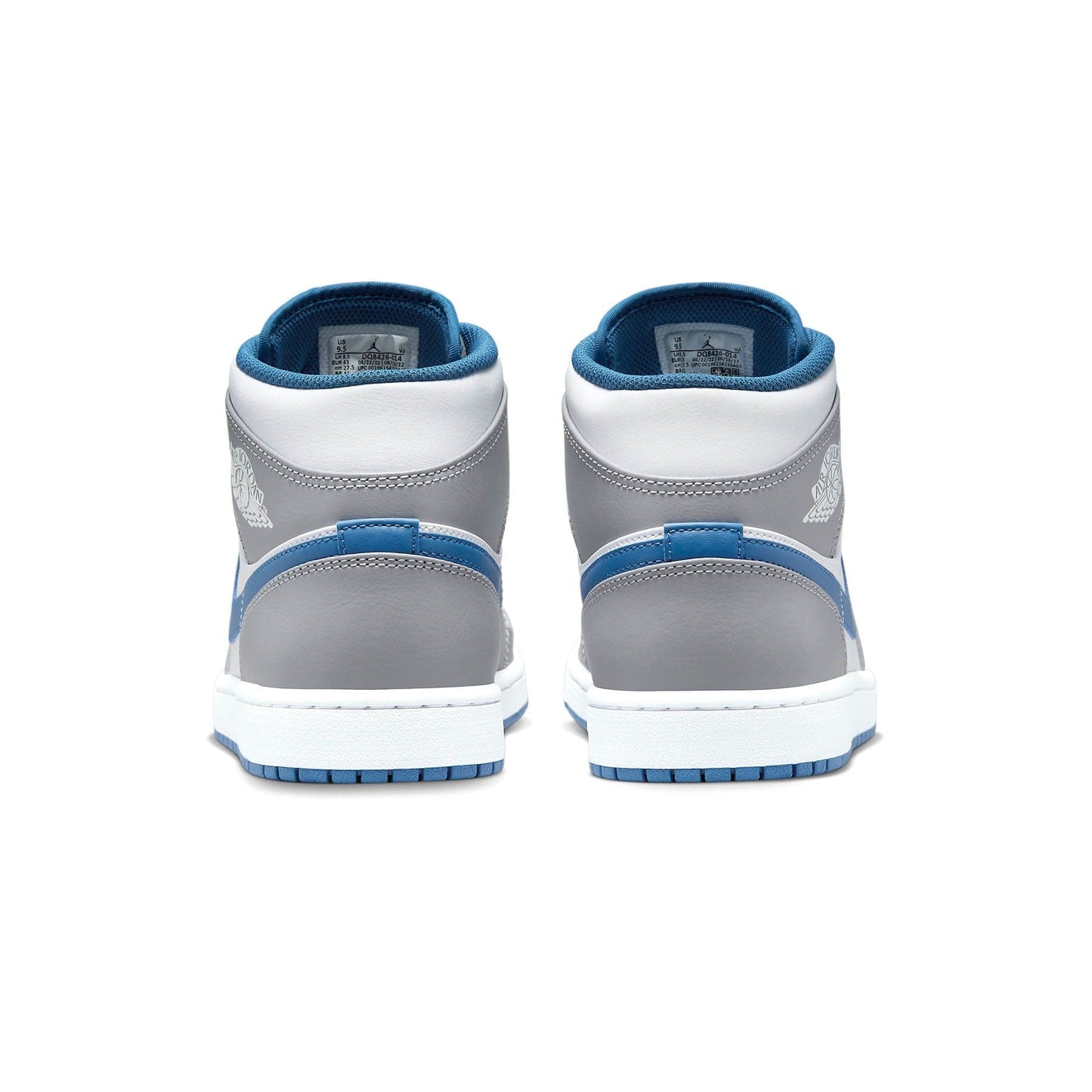 Air Jordan 1 Mid 'Cement True Blue' — UK 3 | EU 35.5 | US 3.5 — Top View