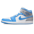 Air Jordan 1 Mid 'University Blue Grey' — UK 3 | EU 35.5 | US 3.5 — Front View