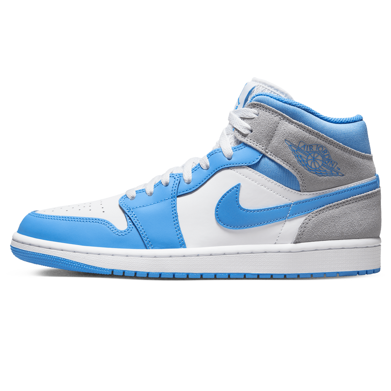 Air Jordan 1 Mid 'University Blue Grey' — UK 3 | EU 35.5 | US 3.5 — Front View