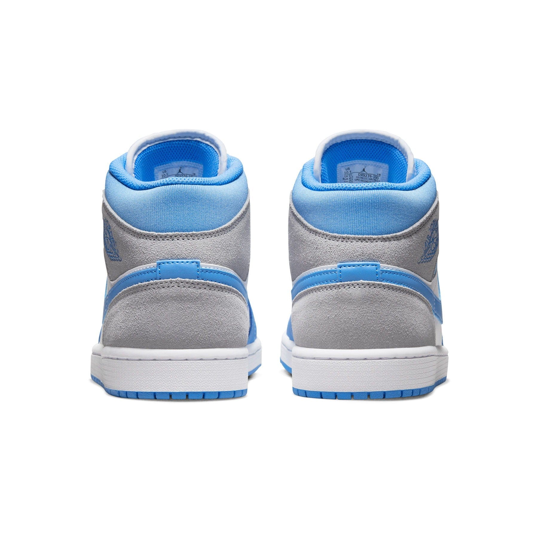 Air Jordan 1 Mid 'University Blue Grey' — UK 3 | EU 35.5 | US 3.5 — Top View
