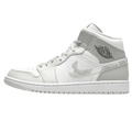 Air Jordan 1 Mid 'Swoosh Logo - Grey Camo' — UK 3 | EU 35.5 | US 3.5 — Front View