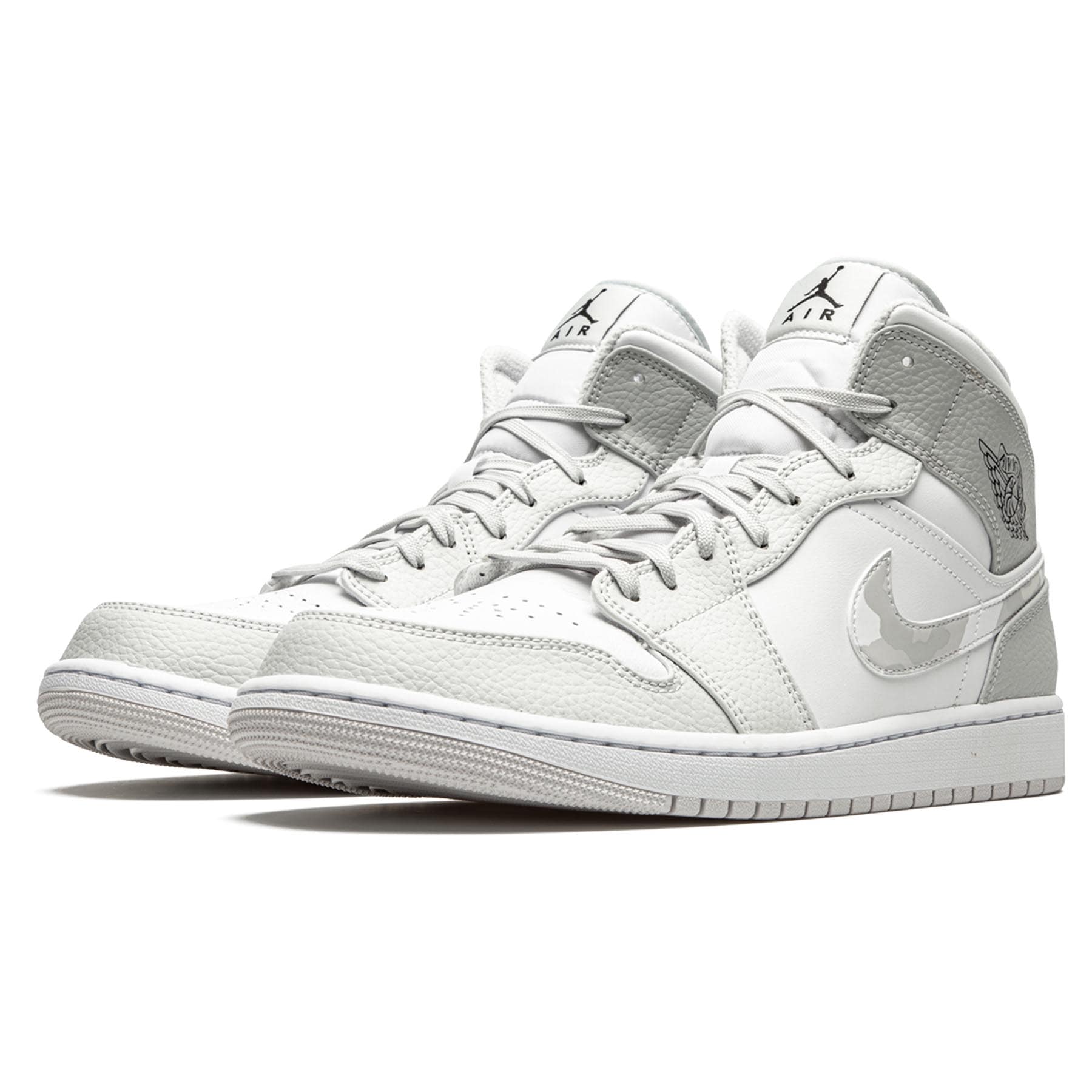 Air Jordan 1 Mid 'Swoosh Logo - Grey Camo' — UK 3 | EU 35.5 | US 3.5 — Side View