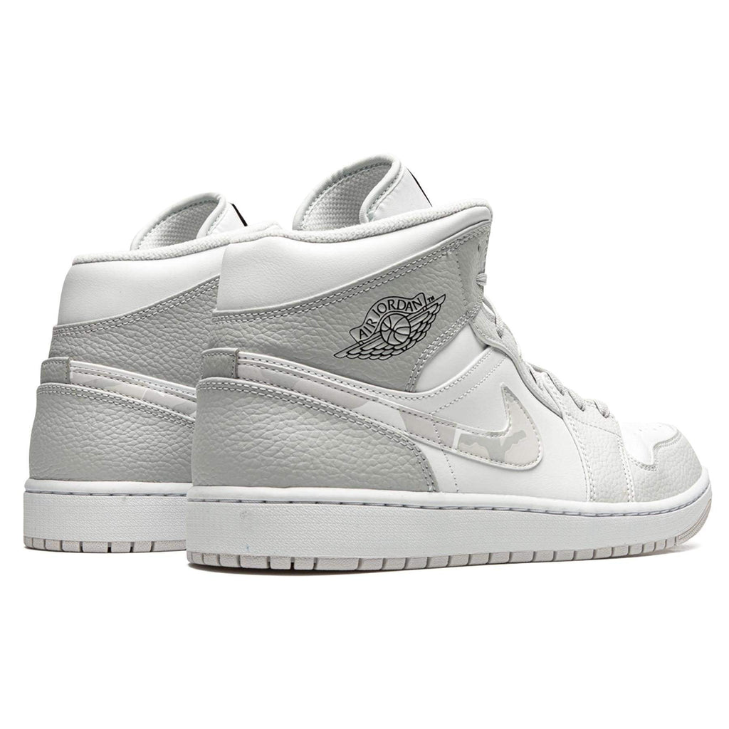 Air Jordan 1 Mid 'Swoosh Logo - Grey Camo' — UK 3 | EU 35.5 | US 3.5 — Back View