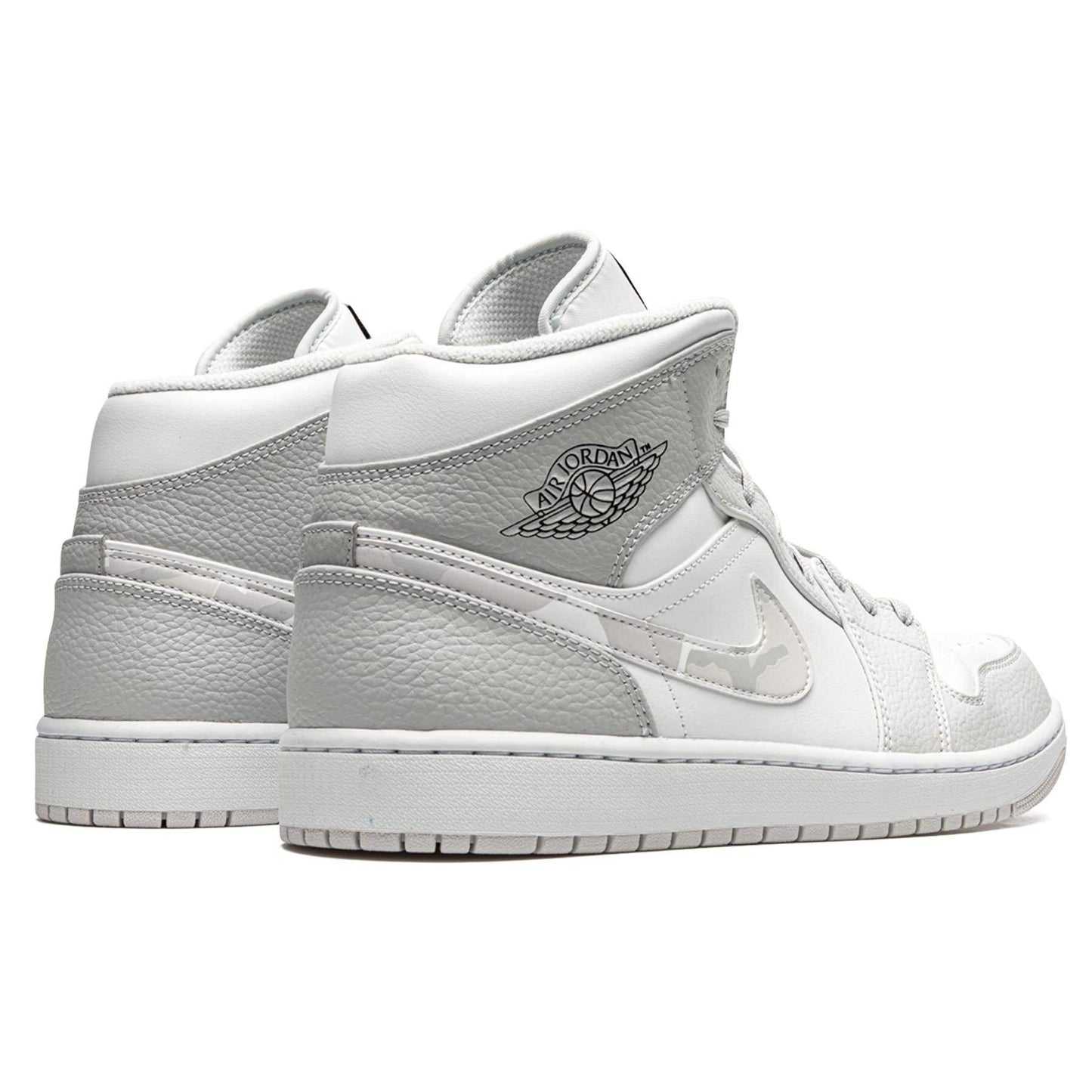 Air Jordan 1 Mid 'Swoosh Logo - Grey Camo' — UK 3 | EU 35.5 | US 3.5 — Back View