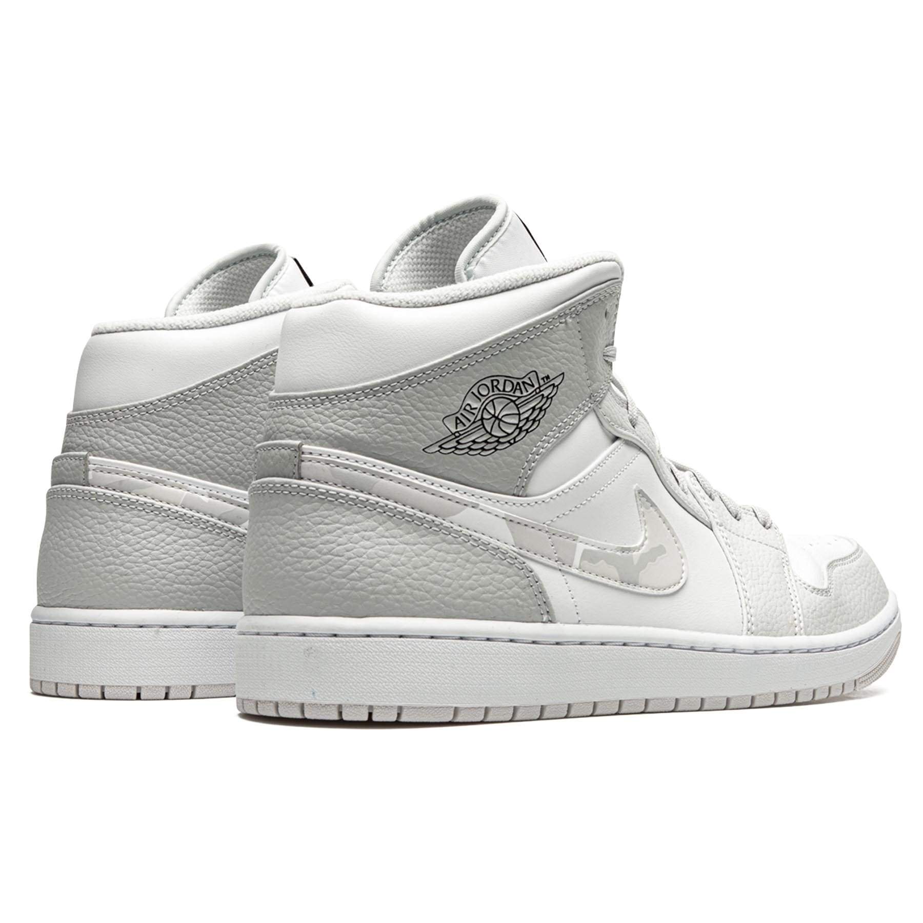 Air Jordan 1 Mid 'Swoosh Logo - Grey Camo' — UK 3 | EU 35.5 | US 3.5 — Back View