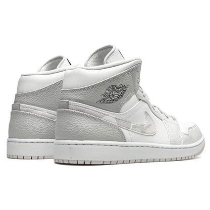 Air Jordan 1 Mid 'Swoosh Logo - Grey Camo' — UK 3 | EU 35.5 | US 3.5 — Back View