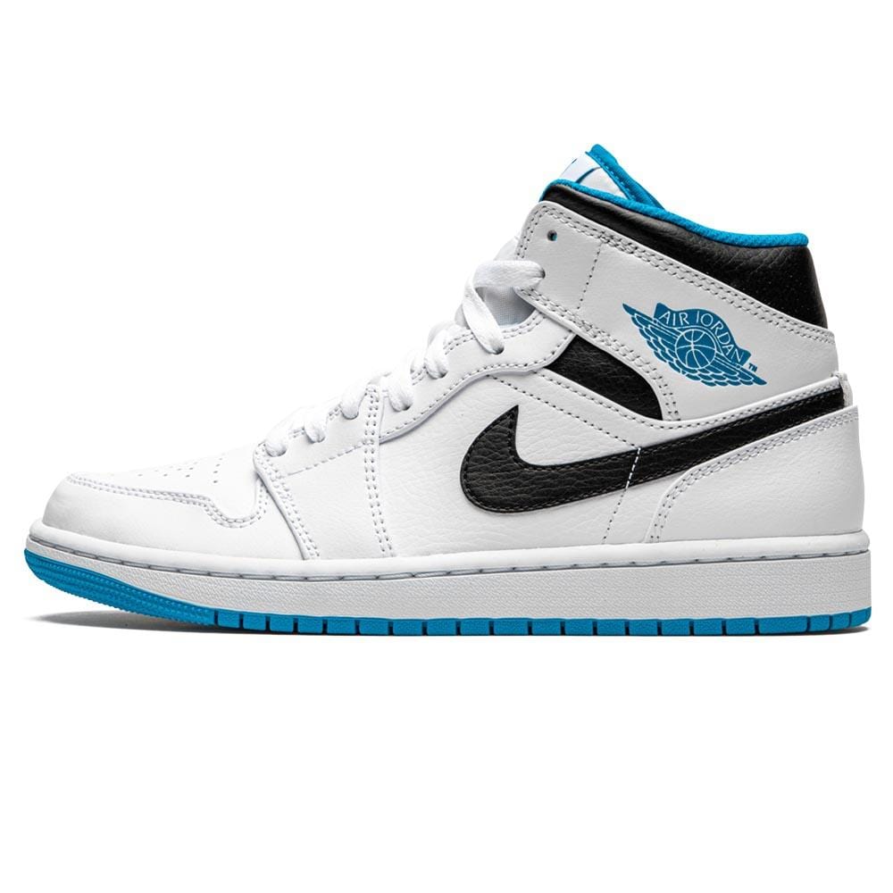 Air Jordan 1 Mid 'Laser Blue' — UK 3 | EU 35.5 | US 3.5 — Front View