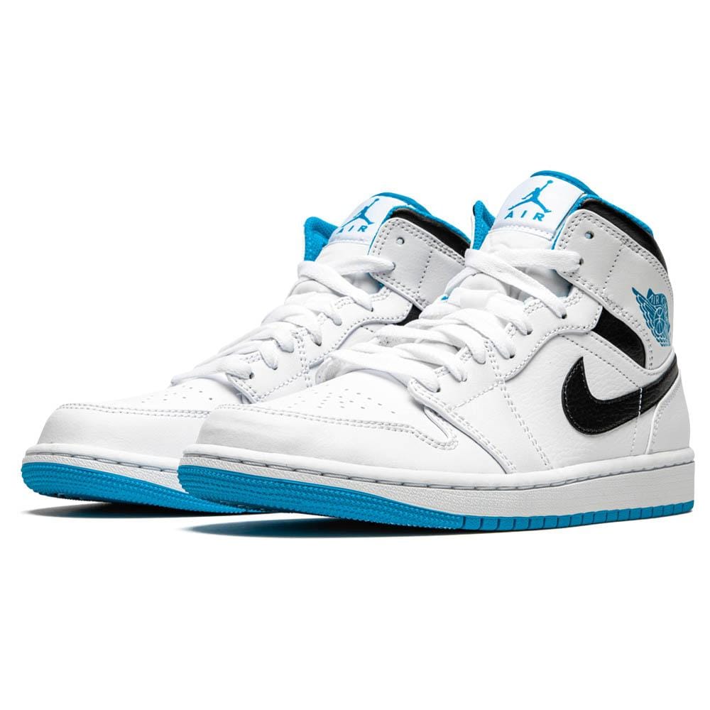 Air Jordan 1 Mid 'Laser Blue' — UK 3 | EU 35.5 | US 3.5 — Side View