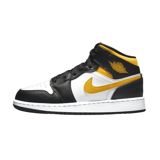 Air Jordan 1 Mid GS 'White Pollen Black' — UK 13.5 | EU 32 | US 1Y — Front View