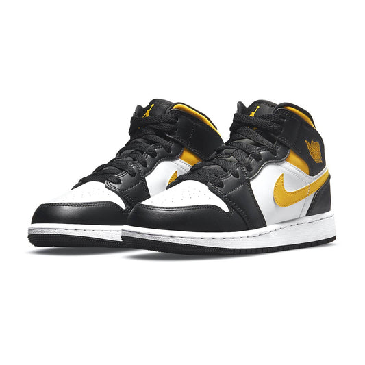 Air Jordan 1 Mid GS 'White Pollen Black' — UK 13.5 | EU 32 | US 1Y — Side View