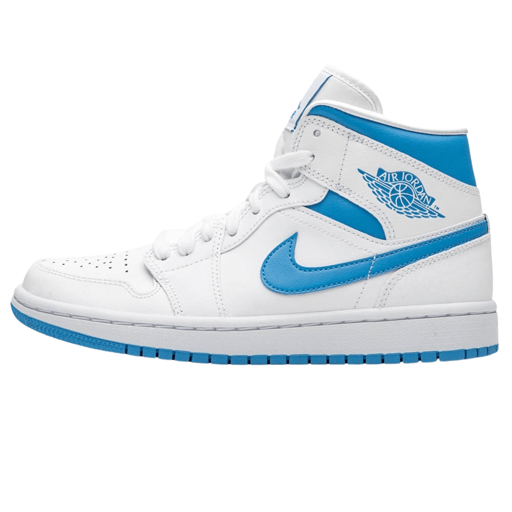 Air Jordan 1 Wmns Mid 'UNC' White Carolina Blue — UK 2.5 | EU 35.5 | US 5 — Front View