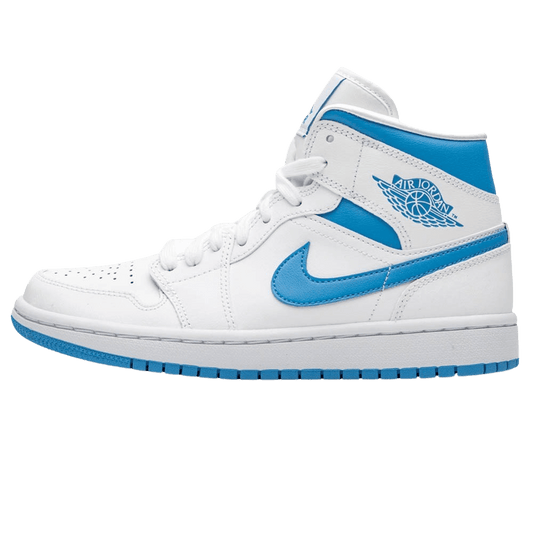 Air Jordan 1 Wmns Mid 'UNC' White Carolina Blue — UK 2.5 | EU 35.5 | US 5 — Front View