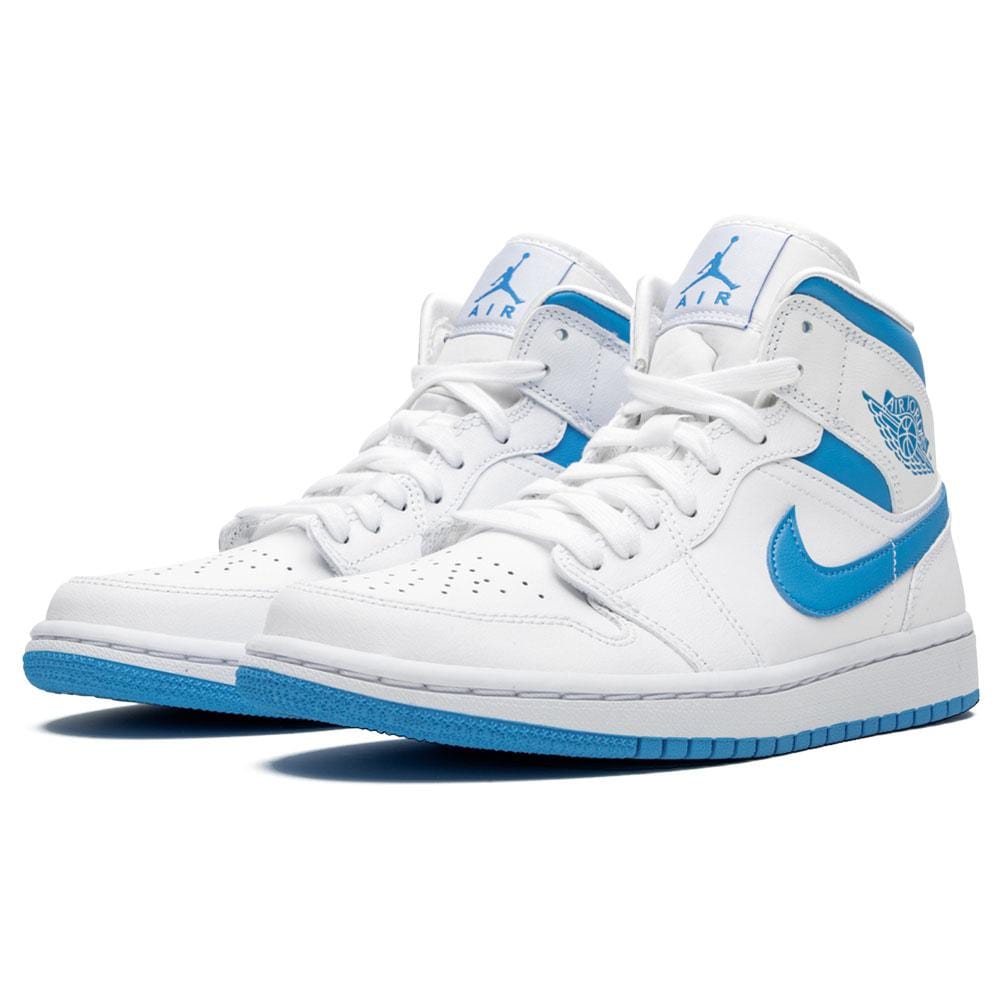 Air Jordan 1 Wmns Mid 'UNC' White Carolina Blue — UK 2.5 | EU 35.5 | US 5 — Back View