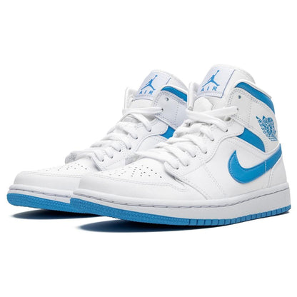 Air Jordan 1 Wmns Mid 'UNC' White Carolina Blue — UK 2.5 | EU 35.5 | US 5 — Back View