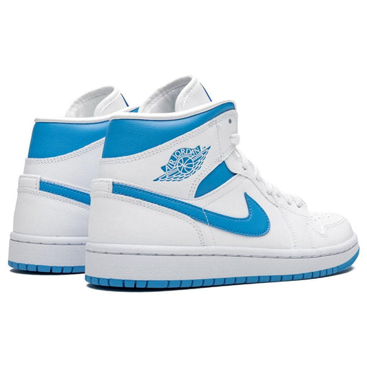 Air Jordan 1 Wmns Mid 'UNC' White Carolina Blue — UK 2.5 | EU 35.5 | US 5 — Side View
