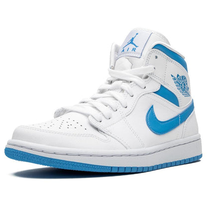 Air Jordan 1 Wmns Mid 'UNC' White Carolina Blue — UK 2.5 | EU 35.5 | US 5 — Top View