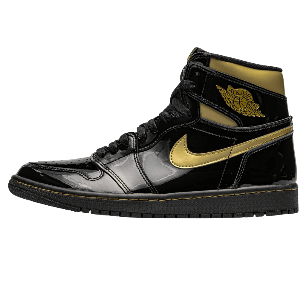 Air Jordan 1 Retro High OG 'Black Metallic Gold' — UK 3 | EU 35.5 | US 3.5 — Front View
