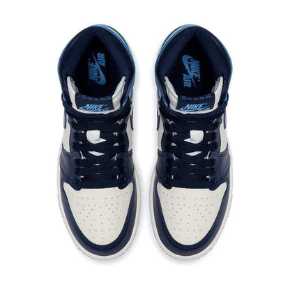 Air Jordan 1 Retro High OG GS 'Obsidian' — UK 13.5 | EU 32 | US 1Y — Back View