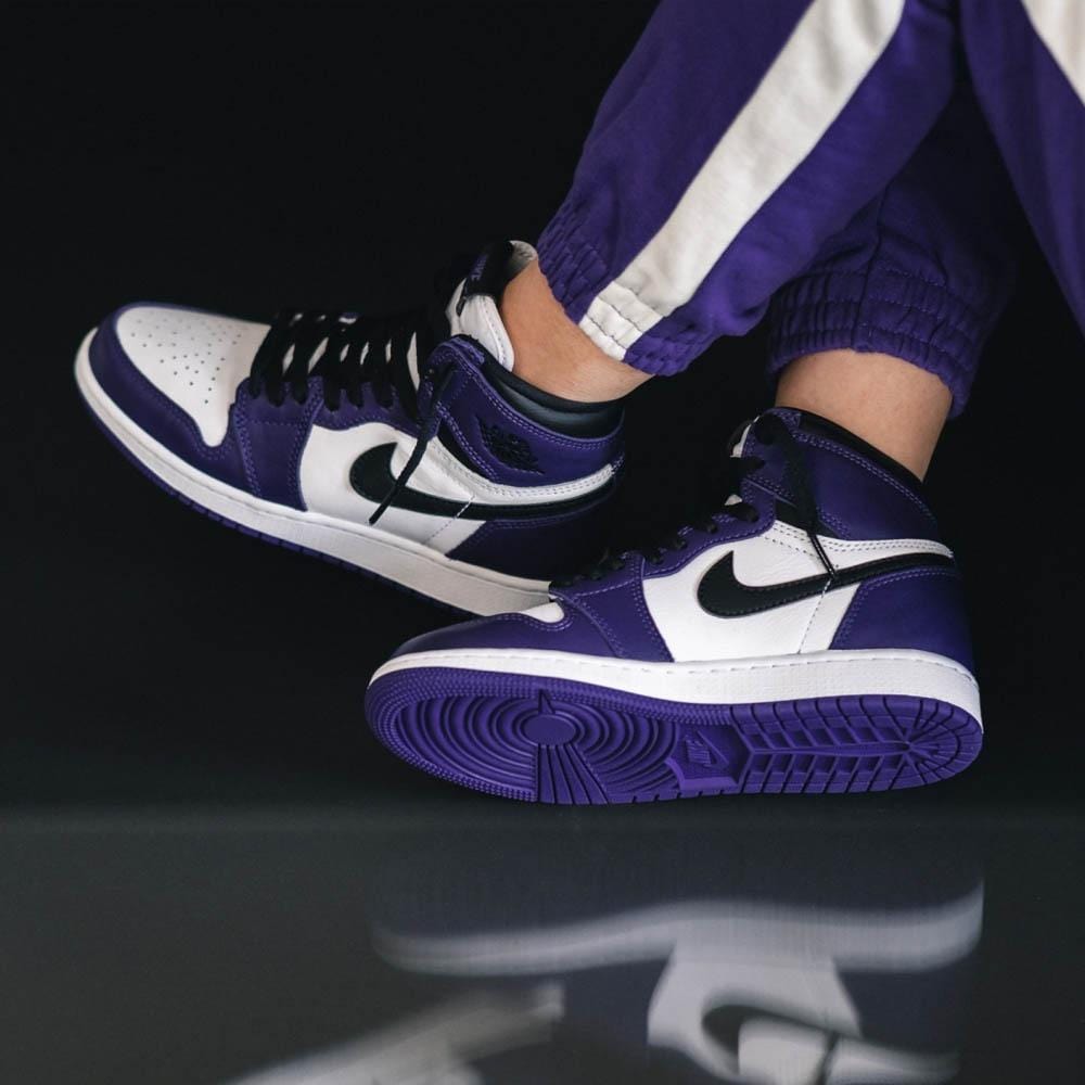 Air Jordan 1 Retro High OG GS 'Court Purple 2.0' — UK 13.5 | EU 32 | US 1Y — Lifestyle View