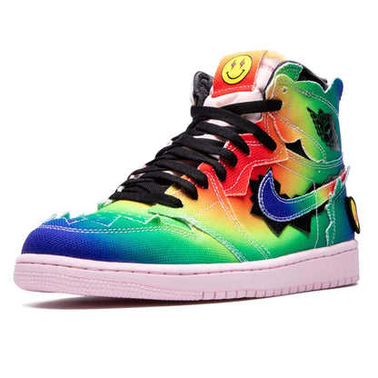 J. Balvin x Air Jordan 1 Retro OG High 'Colores Y Vibras' — UK 3 | EU 35.5 | US 3.5 — Top View