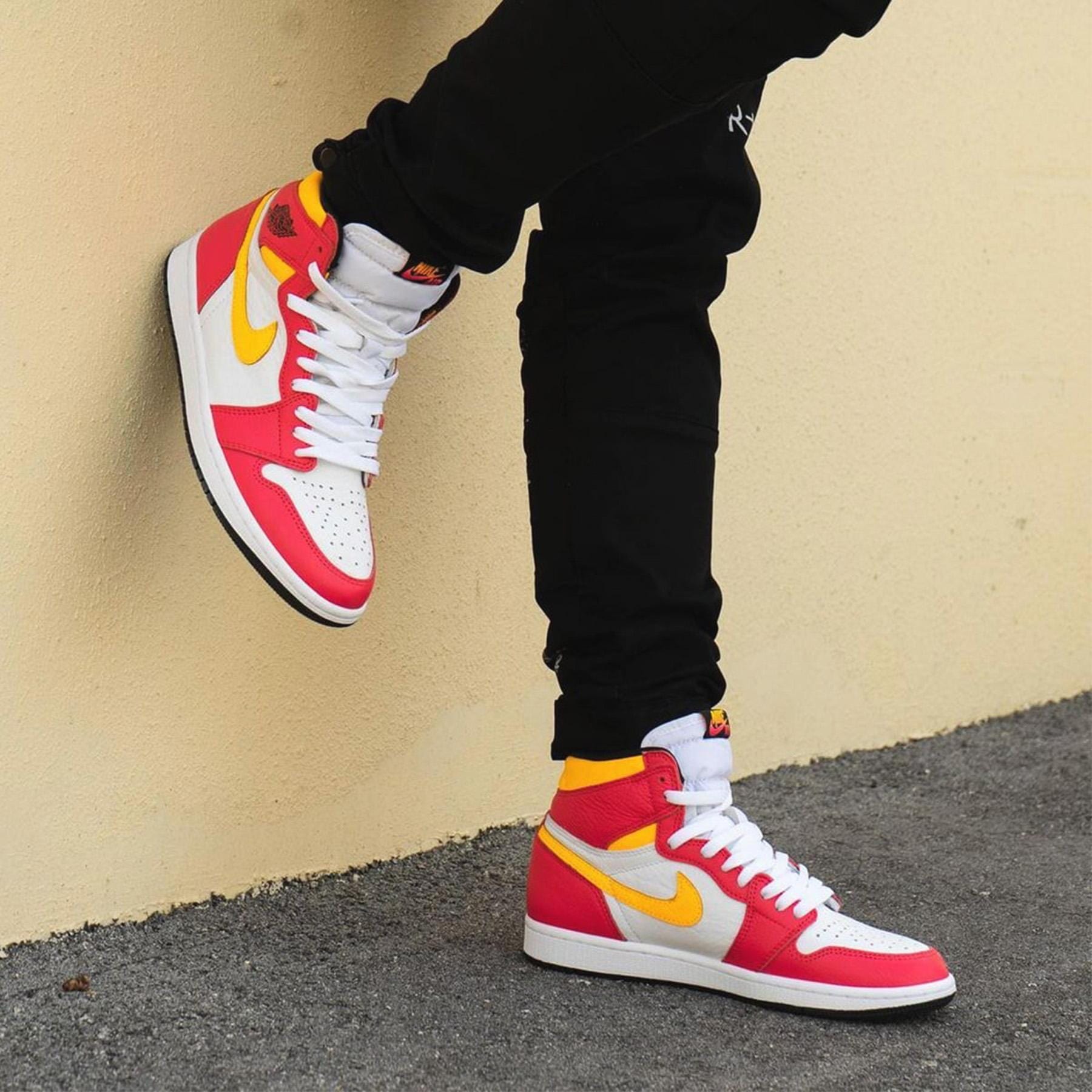 Air Jordan 1 Retro High OG 'Light Fusion Red' — UK 3 | EU 35.5 | US 3.5 — Lifestyle View