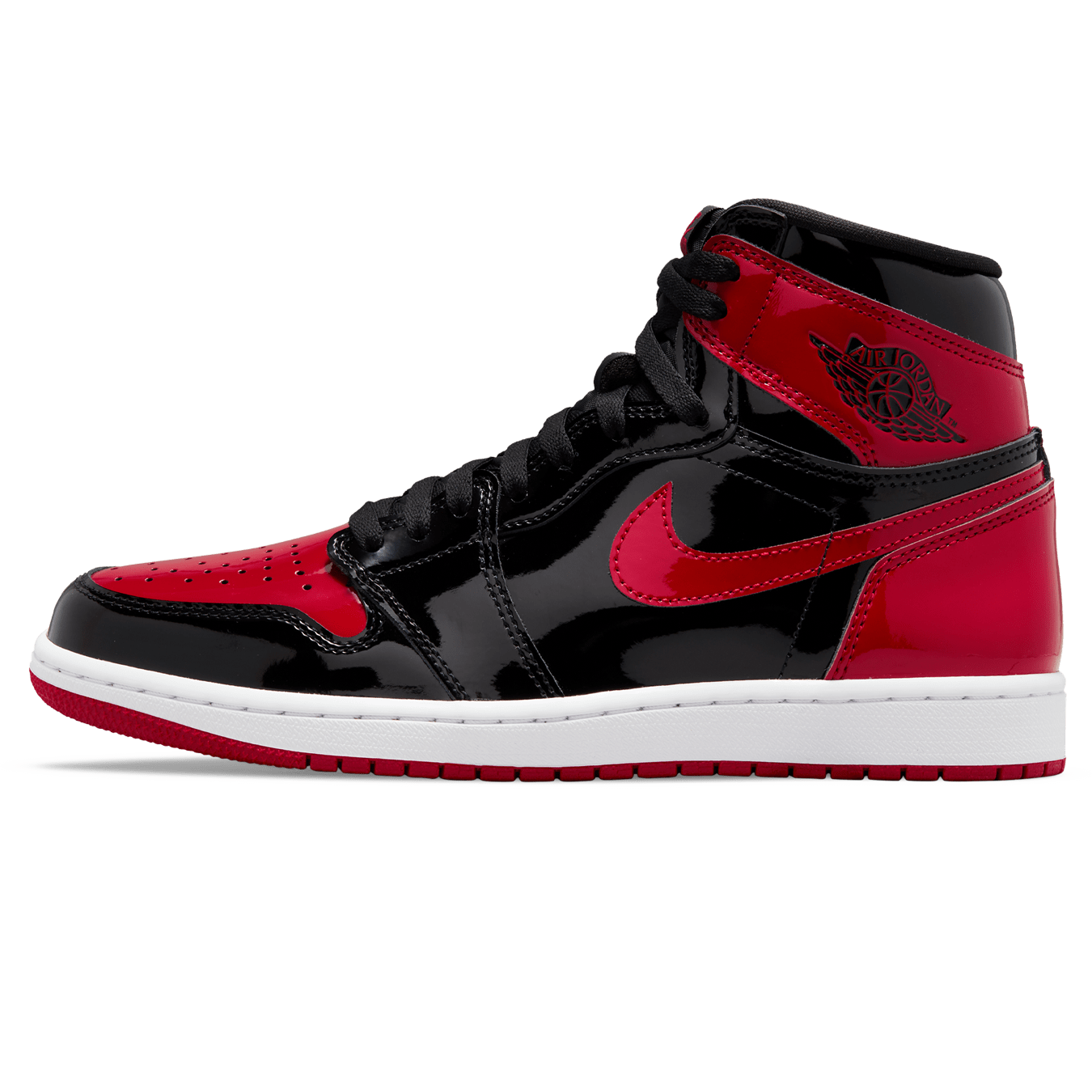 Air Jordan 1 Retro High OG 'Patent Bred' — UK 3 | EU 35.5 | US 3.5 — Front View