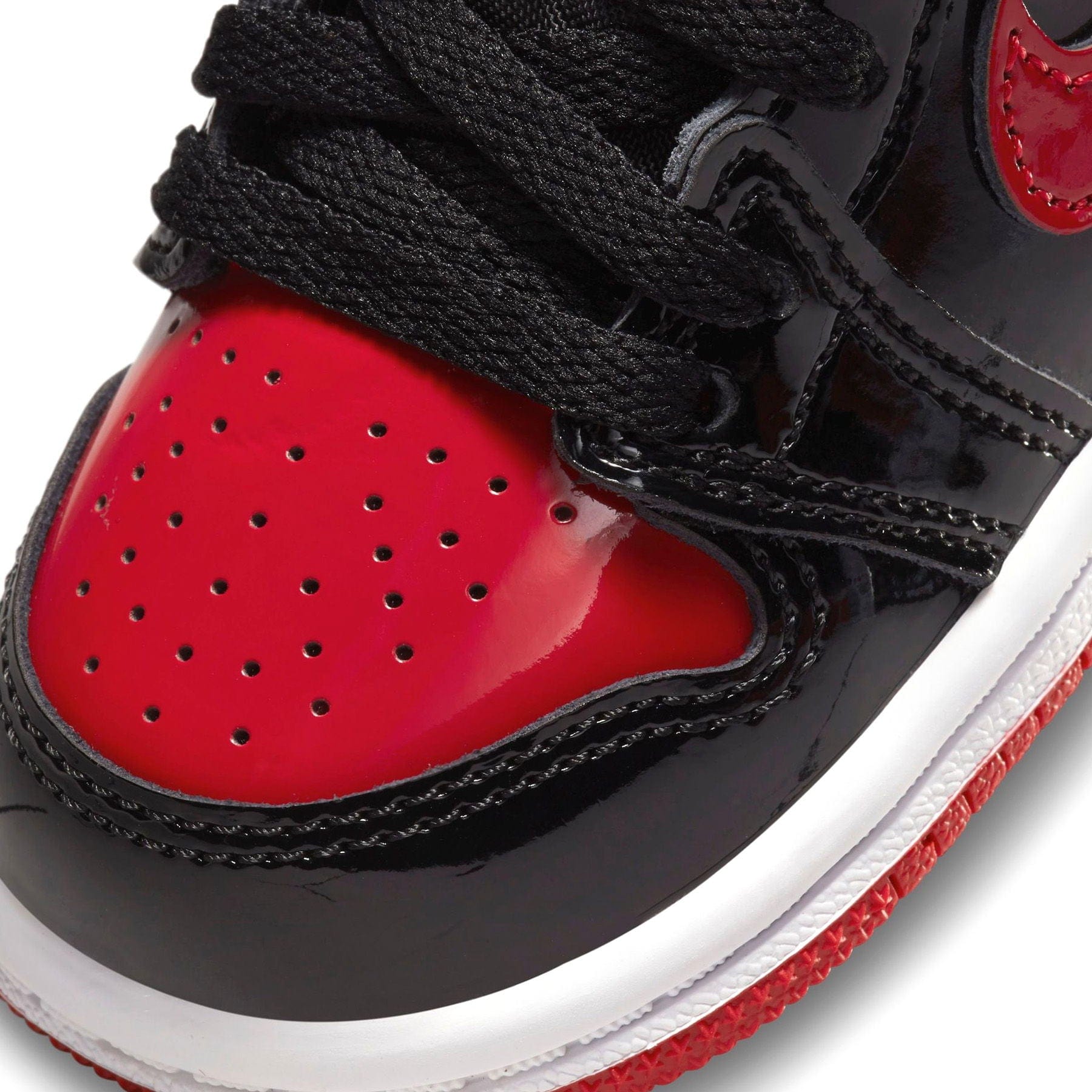Air Jordan 1 Retro High OG TD 'Patent Bred' — UK 0C | EU 15 | US 0C — Detail View