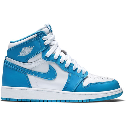Air Jordan 1 Retro High OG Grade School (White-Powder Blue) — UK 13.5 | EU 32 | US 1Y — Back View