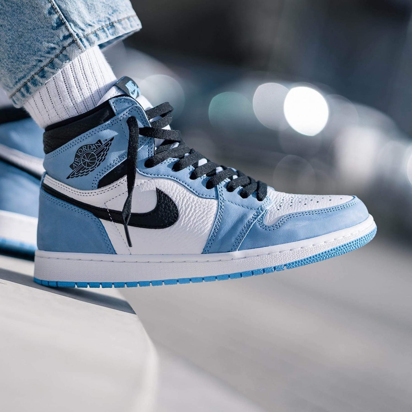 Air Jordan 1 Retro High OG 'University Blue' — UK 3 | EU 35.5 | US 3.5 — Lifestyle View