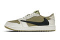 Jordan 1 Retro Low Golf Travis Scott Neutral Olive — 3 UK — Front View