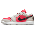 Air Jordan 1 Low Wmns 'Light Iron Ore Siren Red' — UK 2.5 | EU 35.5 | US 5 — Front View